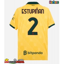 Camisa de Futebol AC Milan Pervis Estupinan #2 Equipamento Alternativo 2025-26 Manga Curta